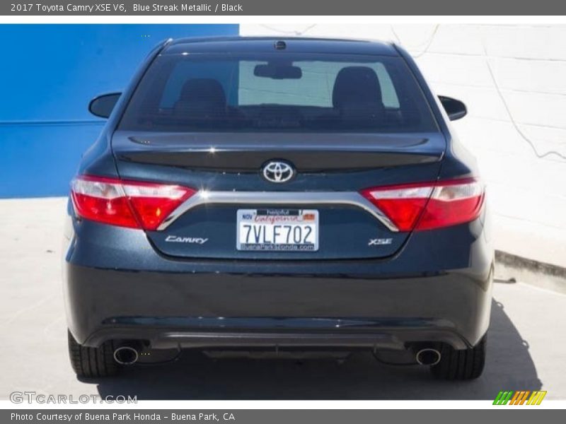 Blue Streak Metallic / Black 2017 Toyota Camry XSE V6