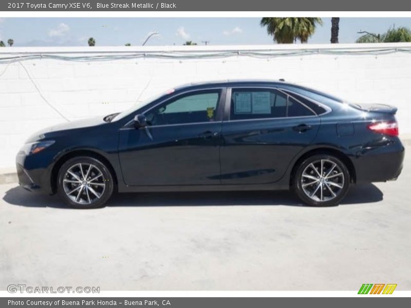 Blue Streak Metallic / Black 2017 Toyota Camry XSE V6