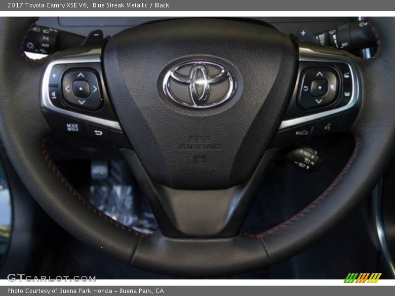 Blue Streak Metallic / Black 2017 Toyota Camry XSE V6