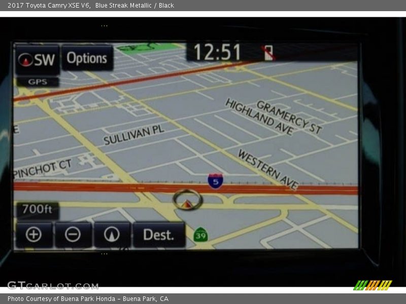 Blue Streak Metallic / Black 2017 Toyota Camry XSE V6