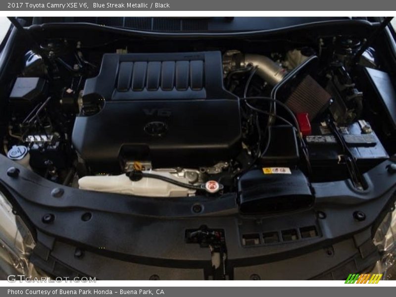 Blue Streak Metallic / Black 2017 Toyota Camry XSE V6