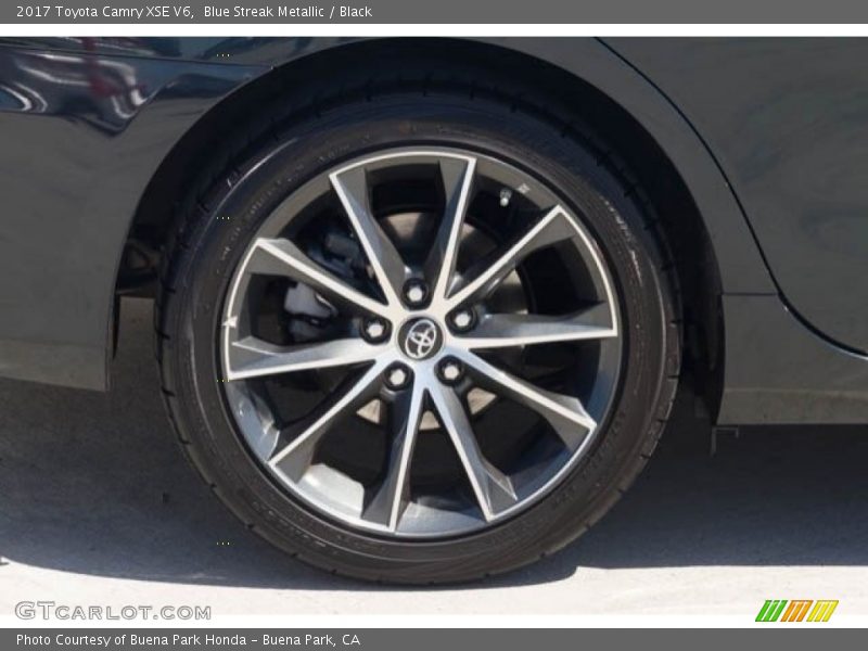 Blue Streak Metallic / Black 2017 Toyota Camry XSE V6