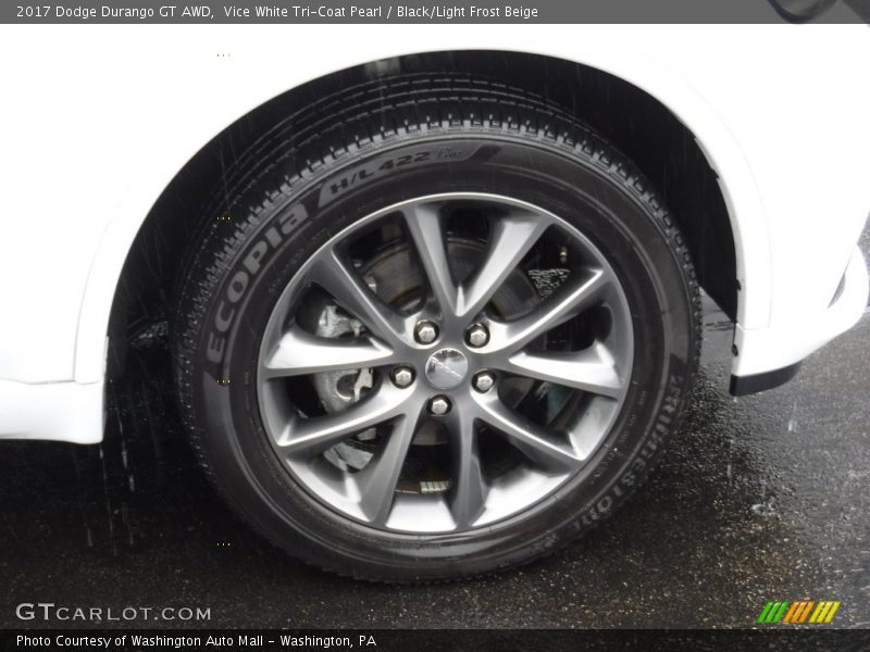 Vice White Tri-Coat Pearl / Black/Light Frost Beige 2017 Dodge Durango GT AWD