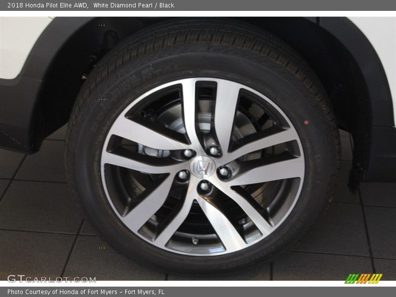 White Diamond Pearl / Black 2018 Honda Pilot Elite AWD