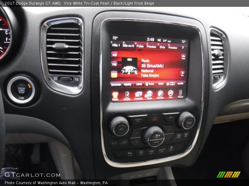 Vice White Tri-Coat Pearl / Black/Light Frost Beige 2017 Dodge Durango GT AWD