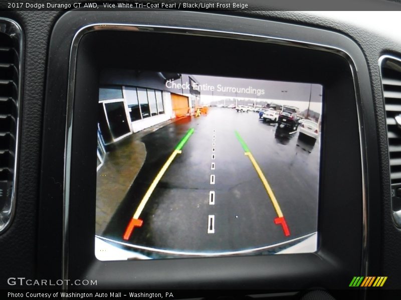 Vice White Tri-Coat Pearl / Black/Light Frost Beige 2017 Dodge Durango GT AWD