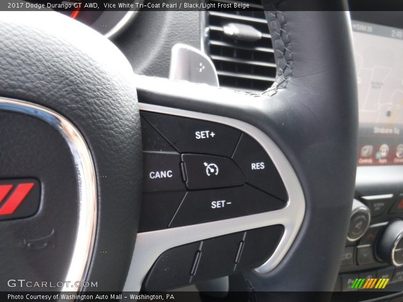 Vice White Tri-Coat Pearl / Black/Light Frost Beige 2017 Dodge Durango GT AWD