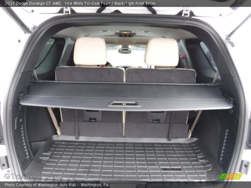 Vice White Tri-Coat Pearl / Black/Light Frost Beige 2017 Dodge Durango GT AWD