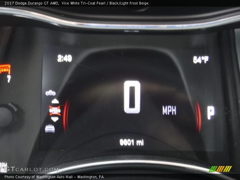 Vice White Tri-Coat Pearl / Black/Light Frost Beige 2017 Dodge Durango GT AWD