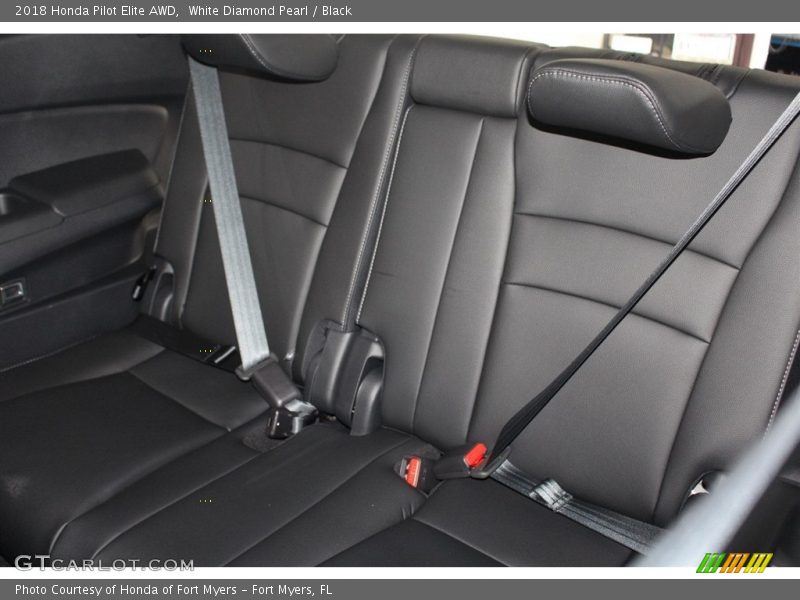 White Diamond Pearl / Black 2018 Honda Pilot Elite AWD