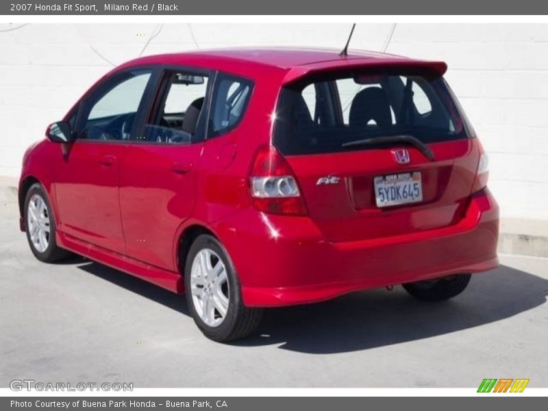 Milano Red / Black 2007 Honda Fit Sport