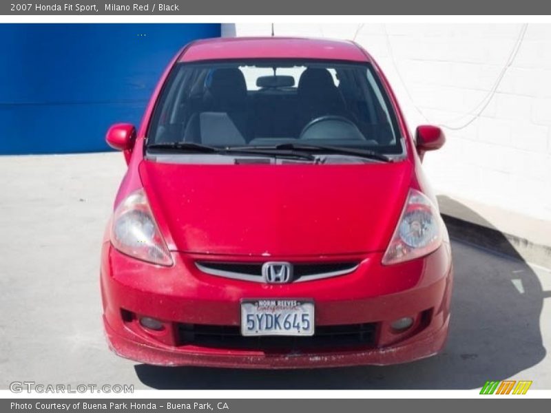 Milano Red / Black 2007 Honda Fit Sport