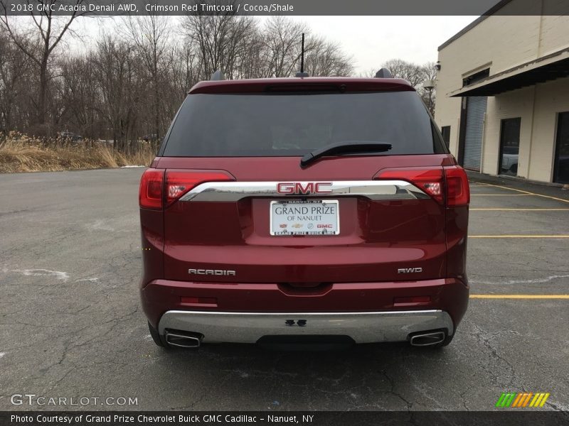 Crimson Red Tintcoat / Cocoa/Shale 2018 GMC Acadia Denali AWD