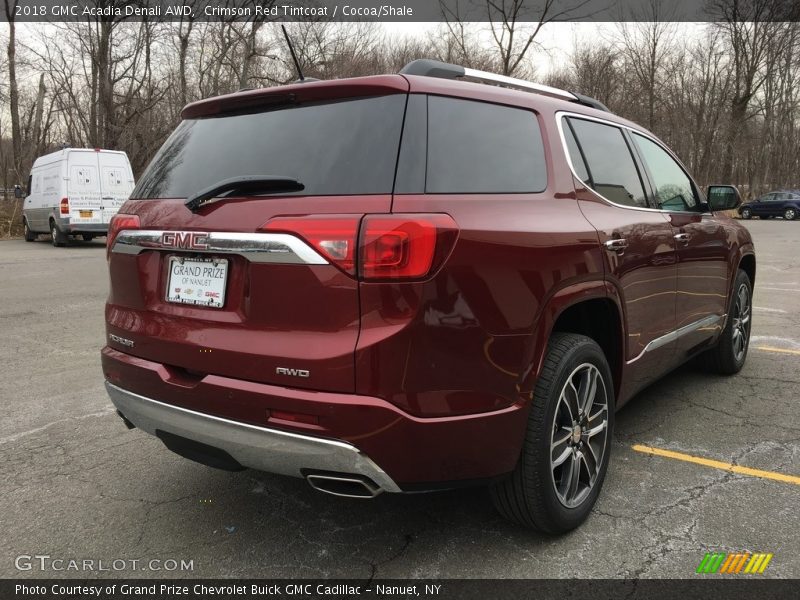 Crimson Red Tintcoat / Cocoa/Shale 2018 GMC Acadia Denali AWD