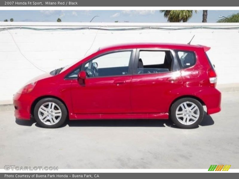 Milano Red / Black 2007 Honda Fit Sport