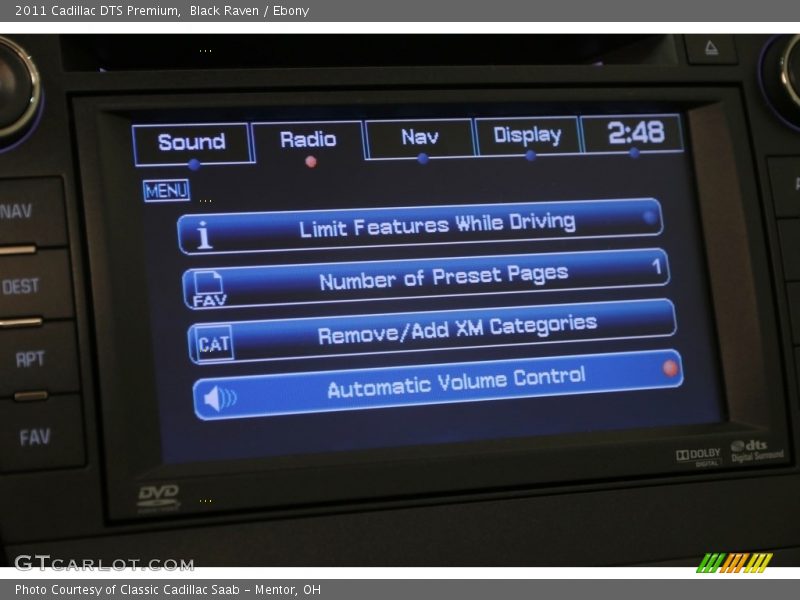 Black Raven / Ebony 2011 Cadillac DTS Premium