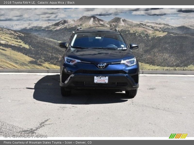 Galactic Aqua Mica / Black 2018 Toyota RAV4 LE