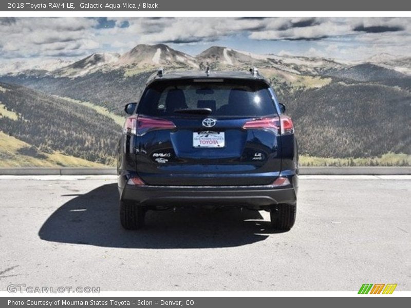 Galactic Aqua Mica / Black 2018 Toyota RAV4 LE