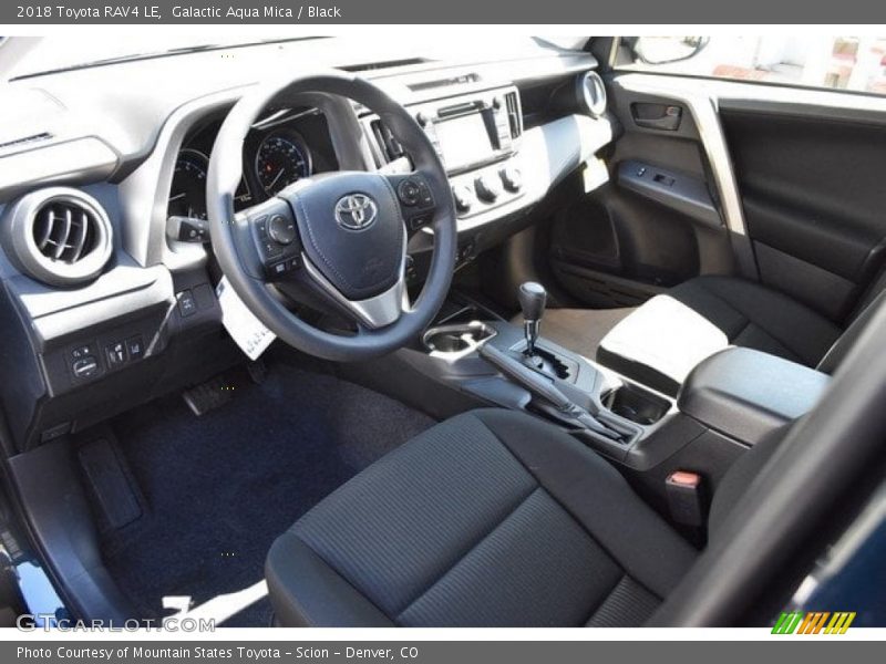 Galactic Aqua Mica / Black 2018 Toyota RAV4 LE