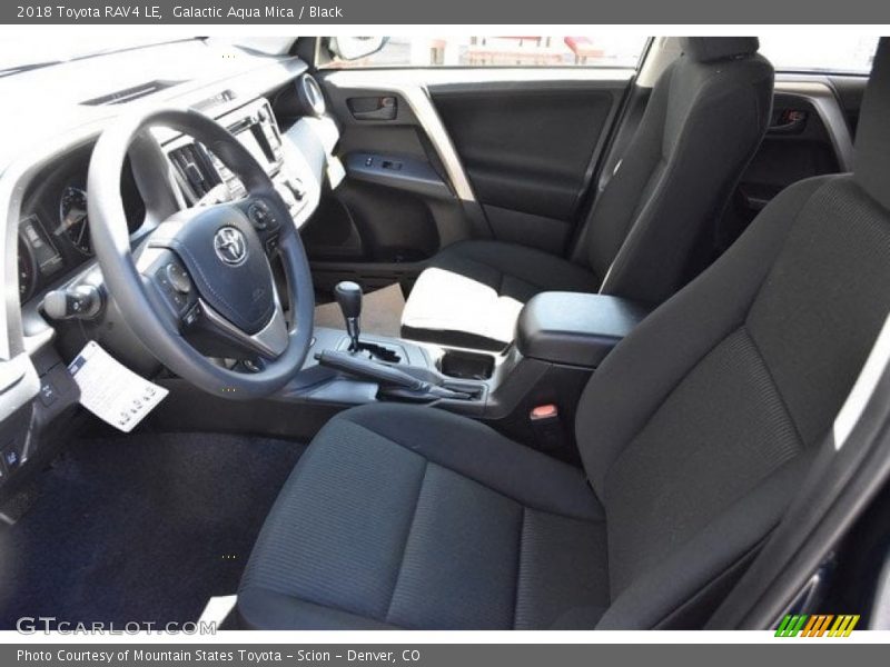 Galactic Aqua Mica / Black 2018 Toyota RAV4 LE