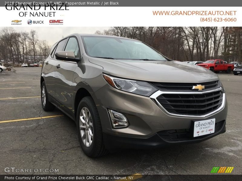 Pepperdust Metallic / Jet Black 2018 Chevrolet Equinox LT AWD