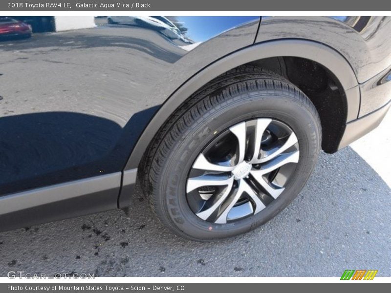 Galactic Aqua Mica / Black 2018 Toyota RAV4 LE