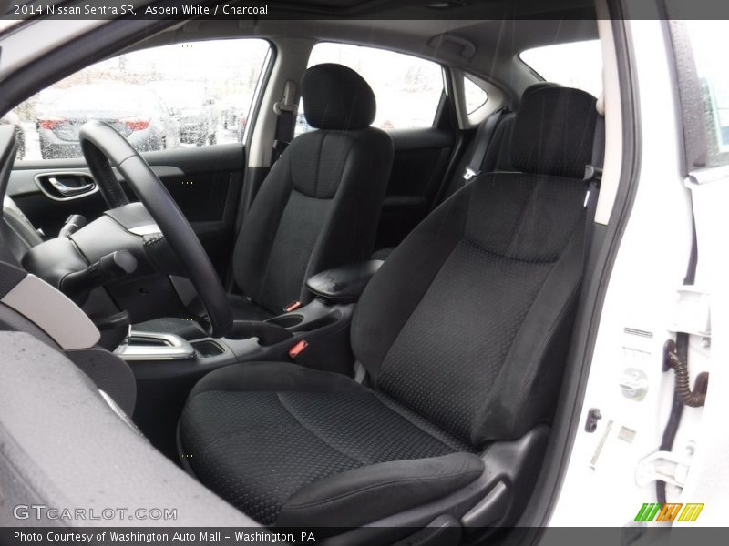 Aspen White / Charcoal 2014 Nissan Sentra SR