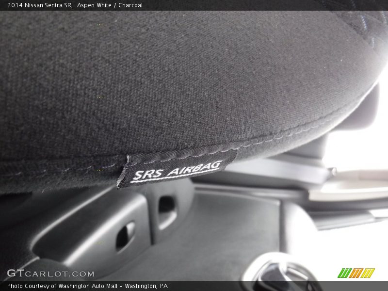 Aspen White / Charcoal 2014 Nissan Sentra SR