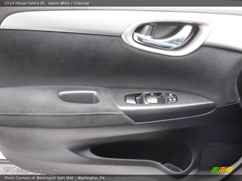 Aspen White / Charcoal 2014 Nissan Sentra SR