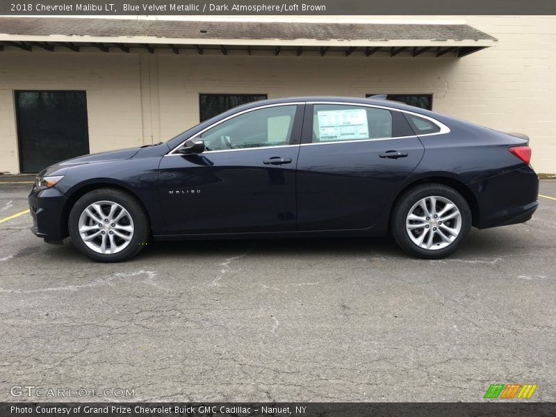 Blue Velvet Metallic / Dark Atmosphere/Loft Brown 2018 Chevrolet Malibu LT