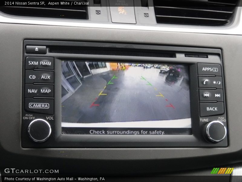 Aspen White / Charcoal 2014 Nissan Sentra SR