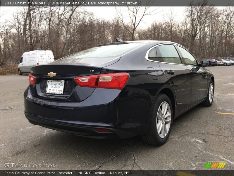 Blue Velvet Metallic / Dark Atmosphere/Loft Brown 2018 Chevrolet Malibu LT