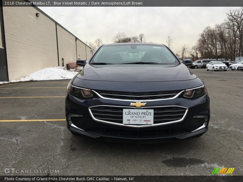 Blue Velvet Metallic / Dark Atmosphere/Loft Brown 2018 Chevrolet Malibu LT