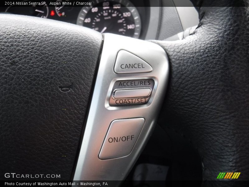 Aspen White / Charcoal 2014 Nissan Sentra SR