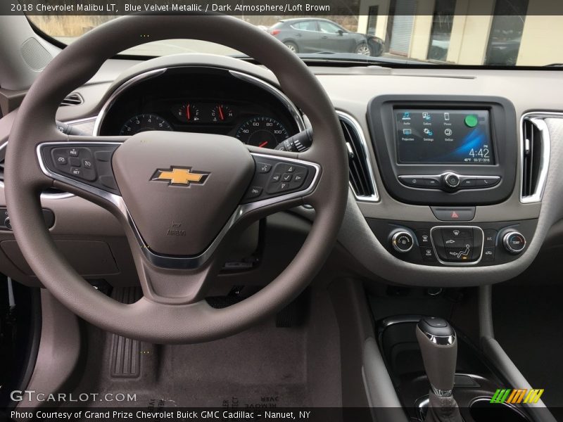 Blue Velvet Metallic / Dark Atmosphere/Loft Brown 2018 Chevrolet Malibu LT