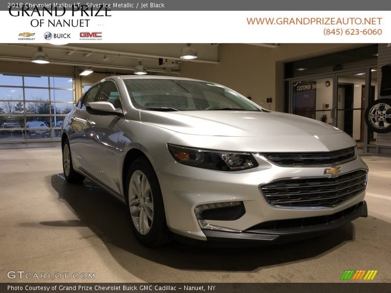 Silver Ice Metallic / Jet Black 2018 Chevrolet Malibu LT