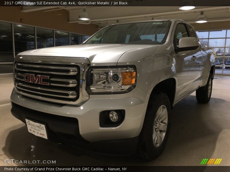 Quicksilver Metallic / Jet Black 2017 GMC Canyon SLE Extended Cab 4x4