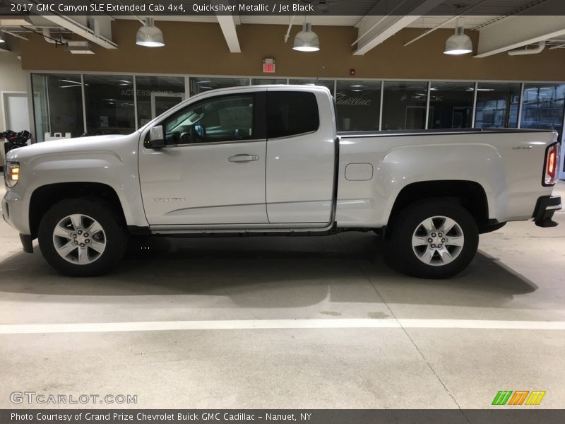 Quicksilver Metallic / Jet Black 2017 GMC Canyon SLE Extended Cab 4x4