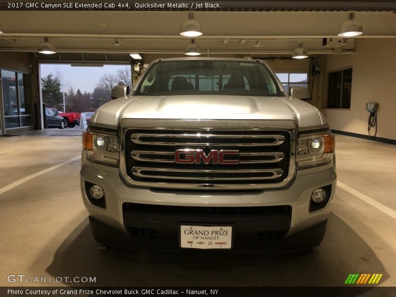 Quicksilver Metallic / Jet Black 2017 GMC Canyon SLE Extended Cab 4x4