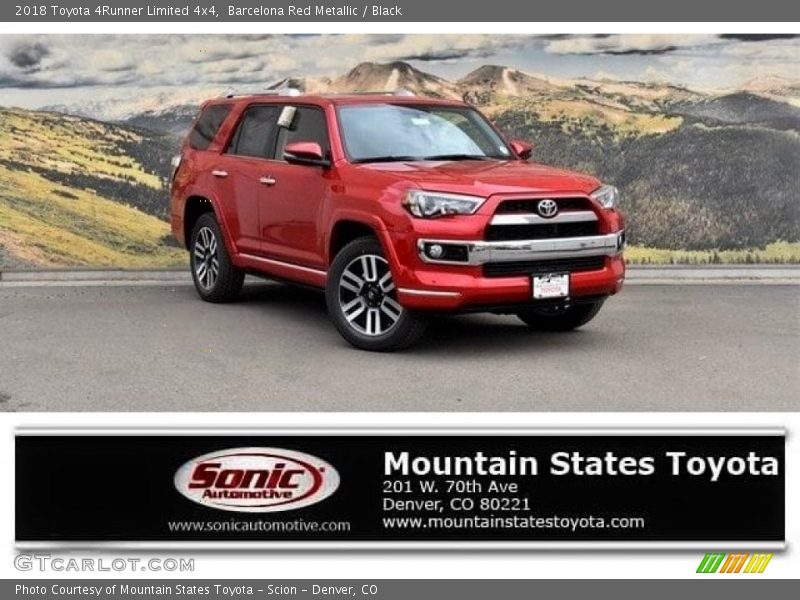 Barcelona Red Metallic / Black 2018 Toyota 4Runner Limited 4x4