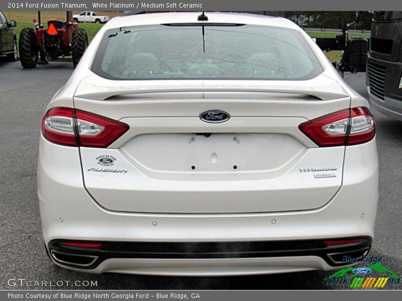 White Platinum / Medium Soft Ceramic 2014 Ford Fusion Titanium