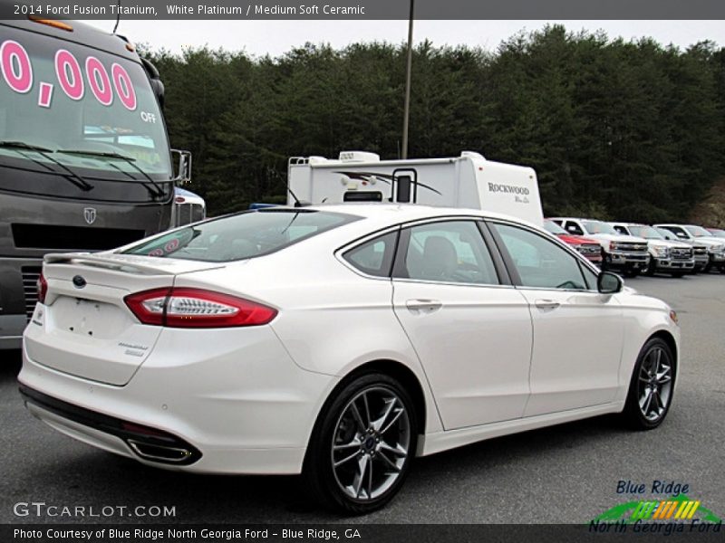White Platinum / Medium Soft Ceramic 2014 Ford Fusion Titanium