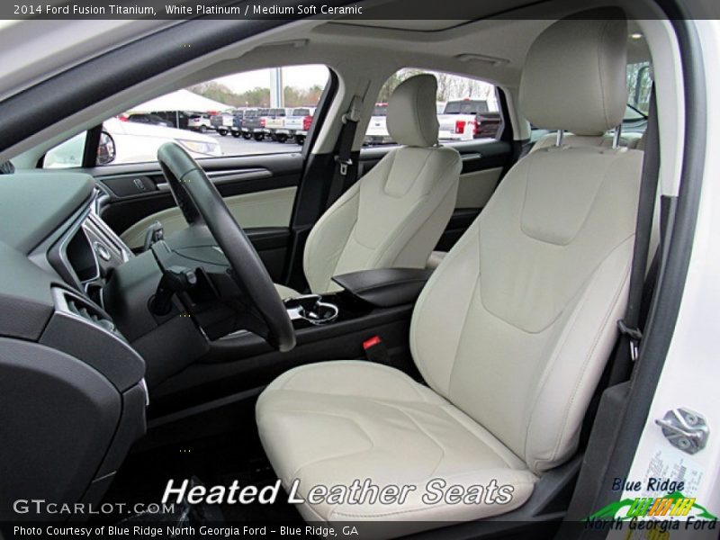 White Platinum / Medium Soft Ceramic 2014 Ford Fusion Titanium