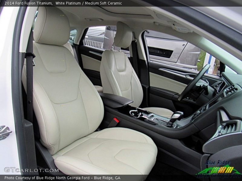 White Platinum / Medium Soft Ceramic 2014 Ford Fusion Titanium