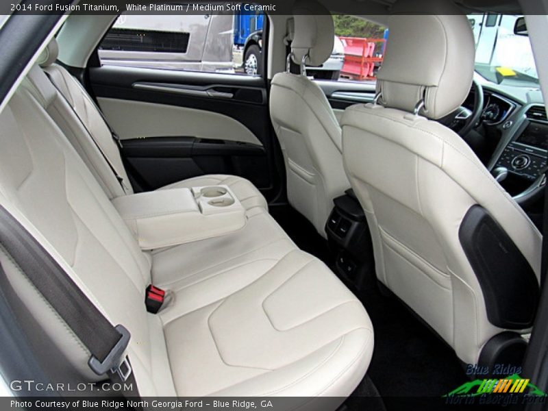 White Platinum / Medium Soft Ceramic 2014 Ford Fusion Titanium