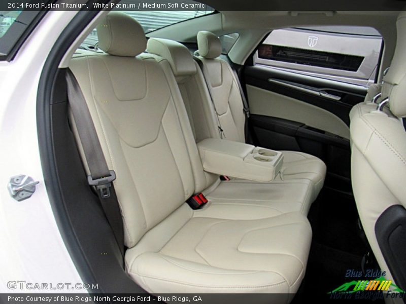 White Platinum / Medium Soft Ceramic 2014 Ford Fusion Titanium