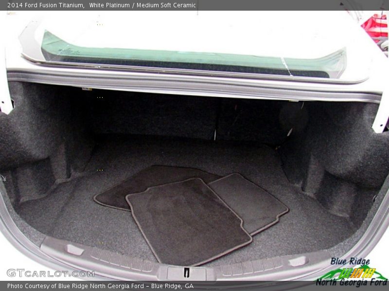 White Platinum / Medium Soft Ceramic 2014 Ford Fusion Titanium