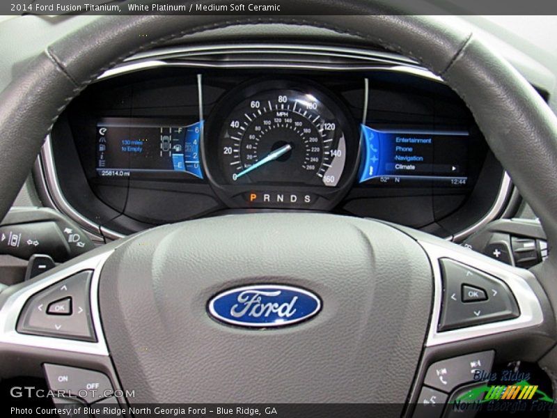 White Platinum / Medium Soft Ceramic 2014 Ford Fusion Titanium