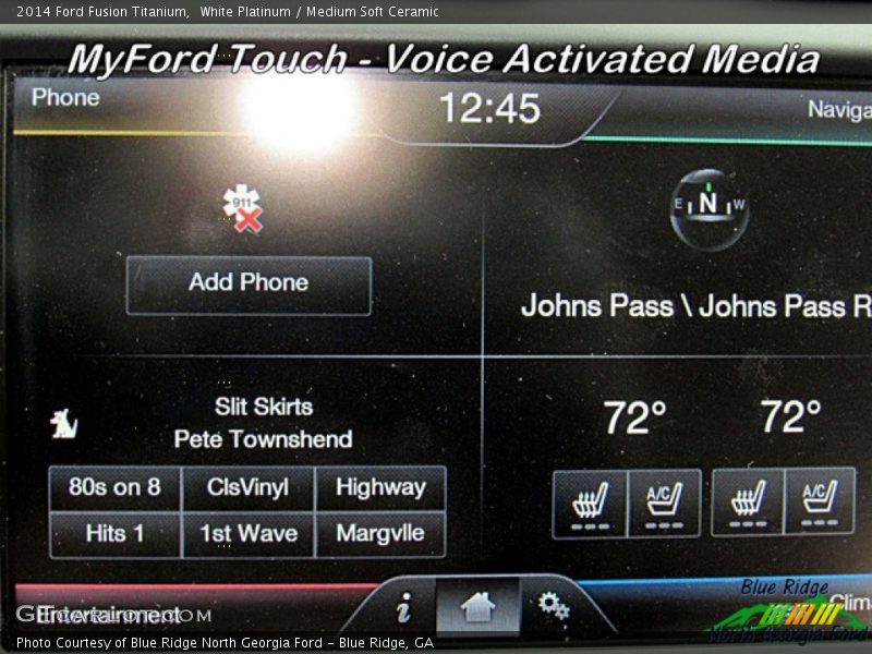 White Platinum / Medium Soft Ceramic 2014 Ford Fusion Titanium