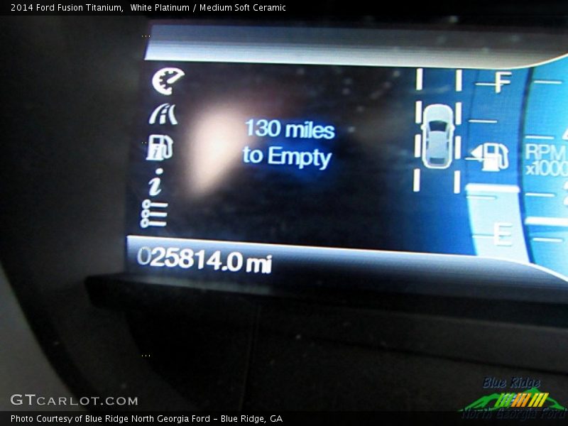 White Platinum / Medium Soft Ceramic 2014 Ford Fusion Titanium